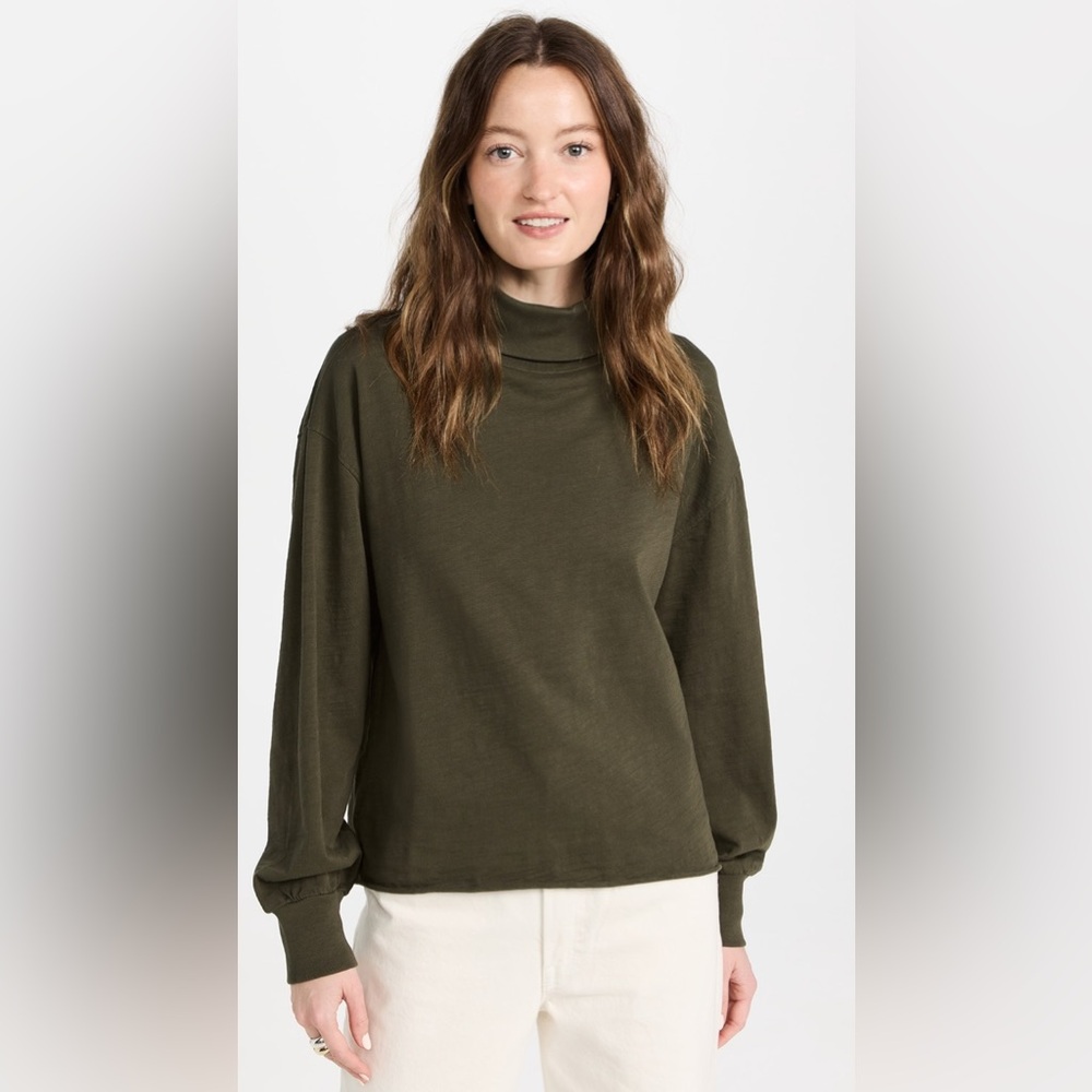 Nation LTD Diana Turtleneck Tee Green Size M